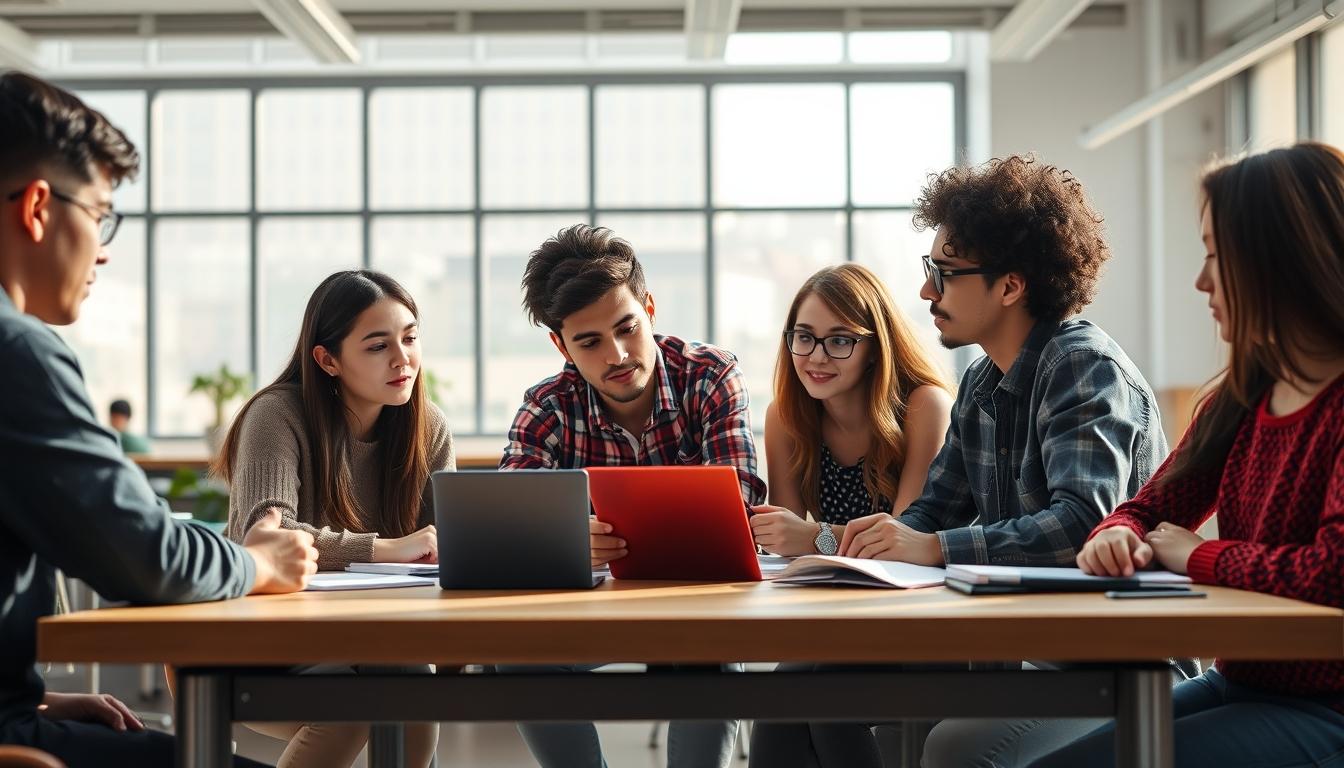 Modern university campus for students