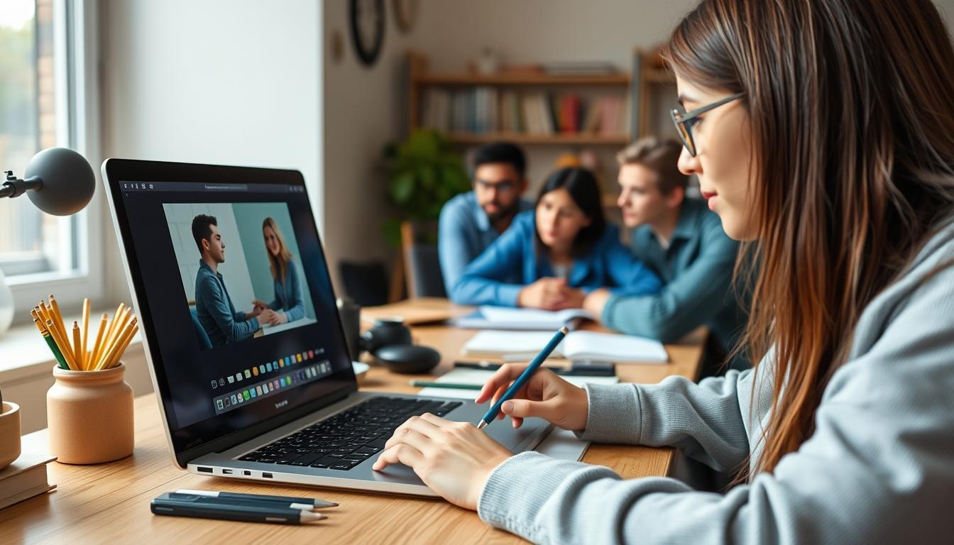 Students working in research laboratory